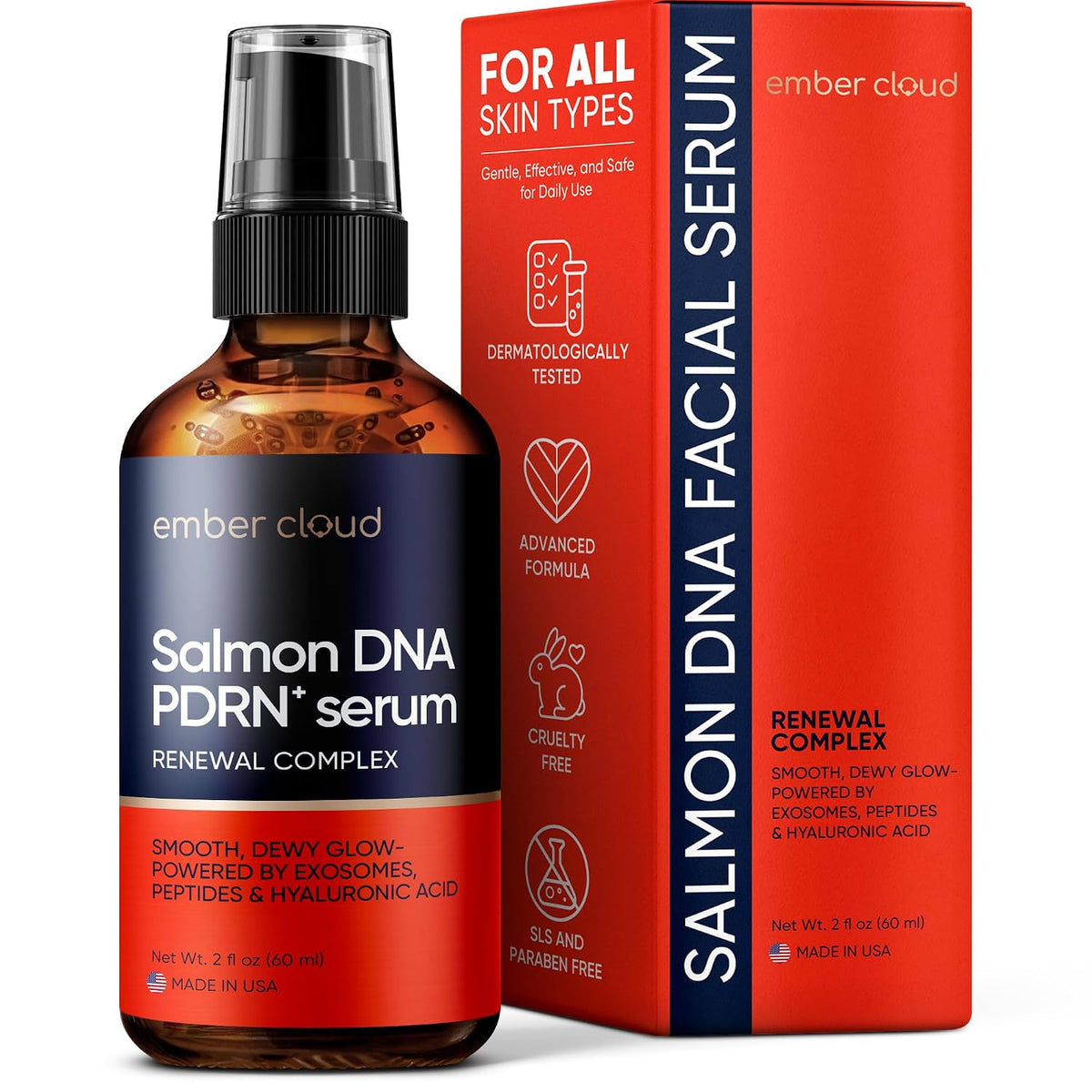 Ember Cloud Salmon DNA PDRN Suero, Ácido Hialurónico, Péptidos, Exo...