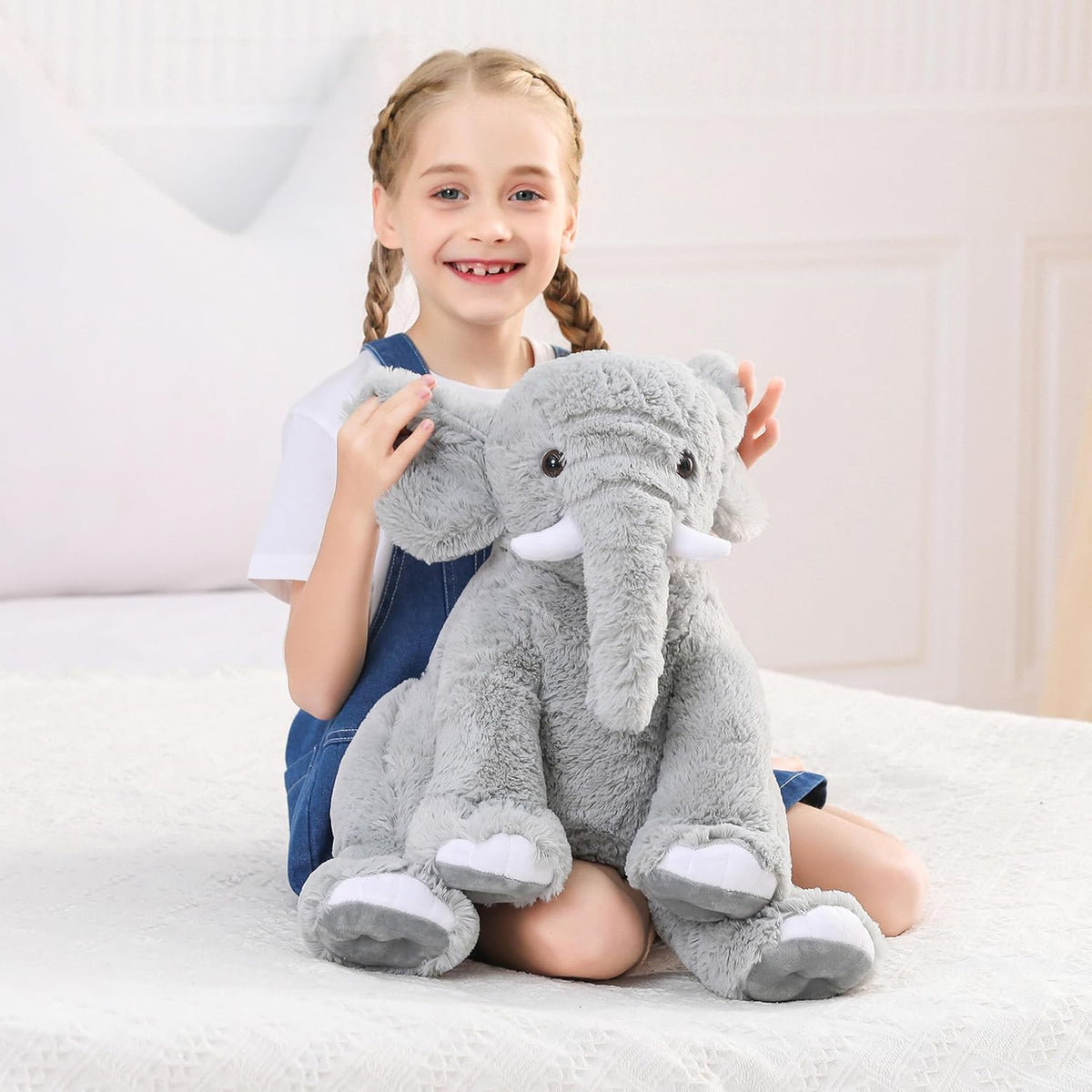 JellyMallow Elefante - Animales de peluche con peso, 5 libras, 16 p...