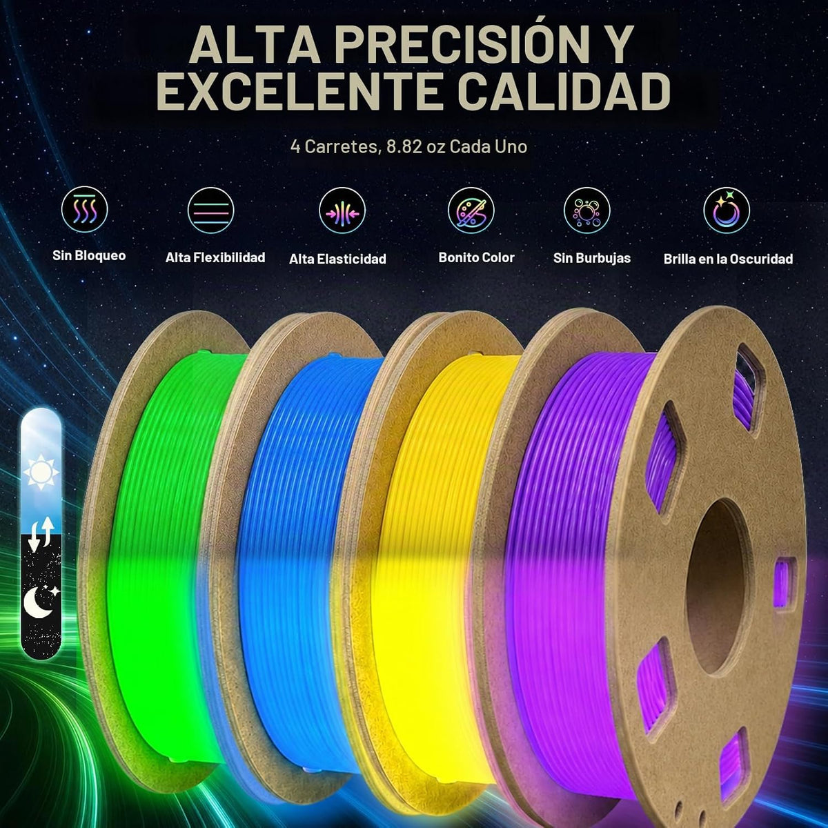 Frucindra Paquete de filamentos para impresora 3D de TPU 95A que br...