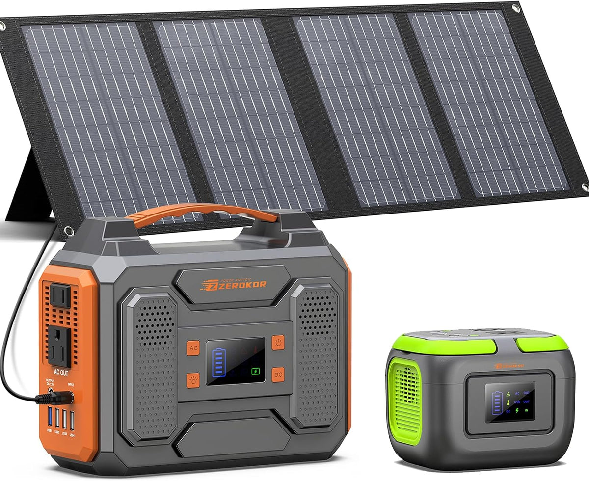 Generador de energía solar portátil con paneles, estación de energí...