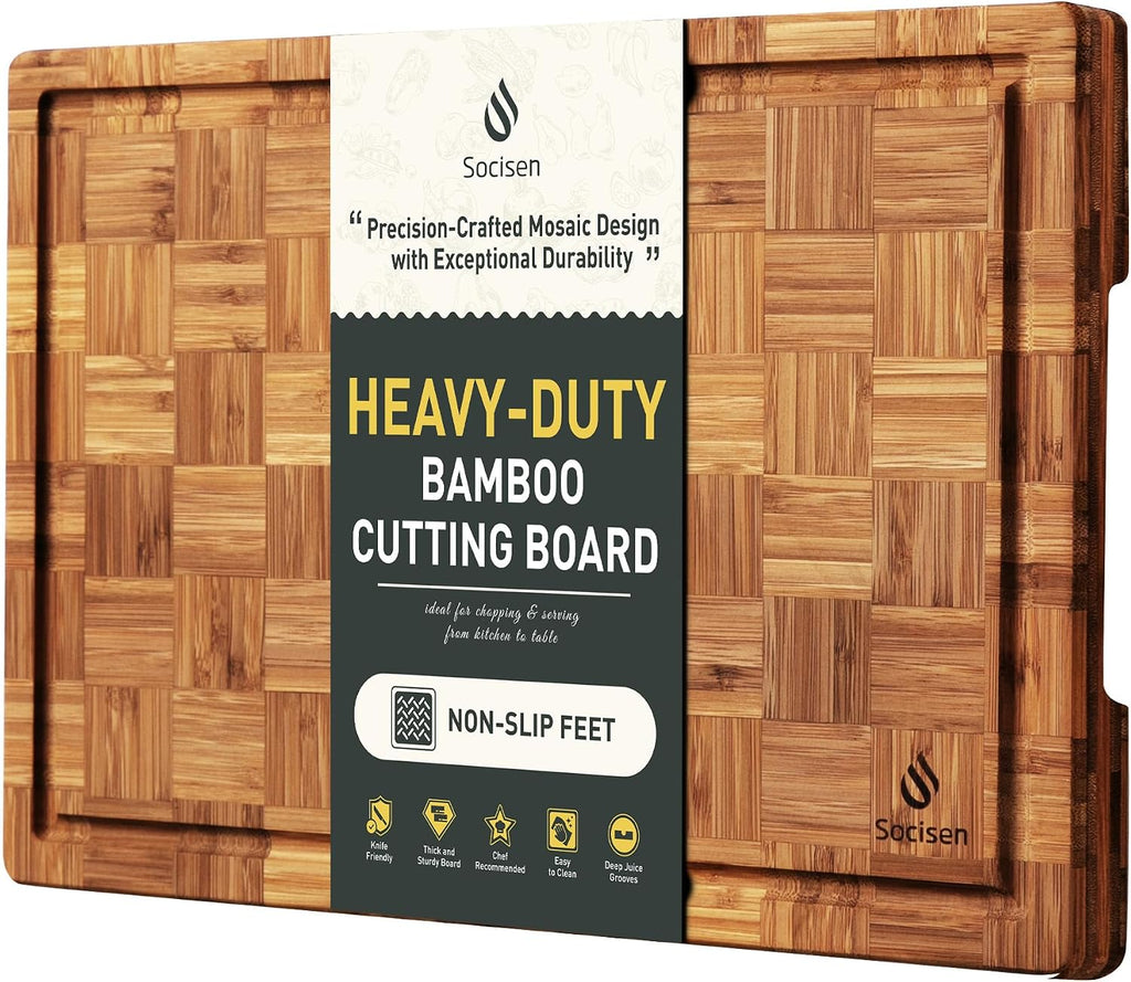 Tablas de cortar de bambú no tóxicas de madera para cocina antidesl...