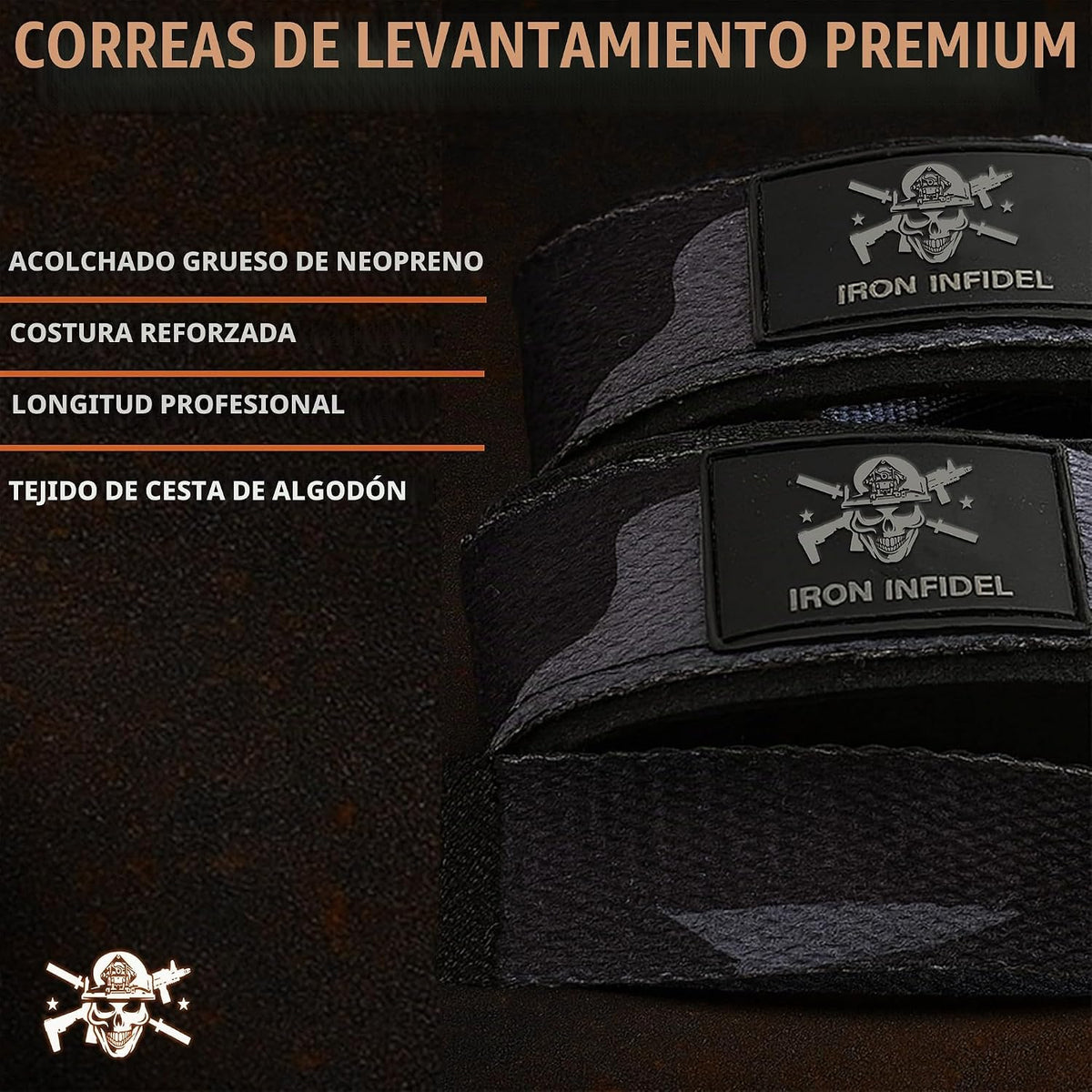 Iron Infidel Correas de Levantamiento de Peso - Correas de Muñeca p...