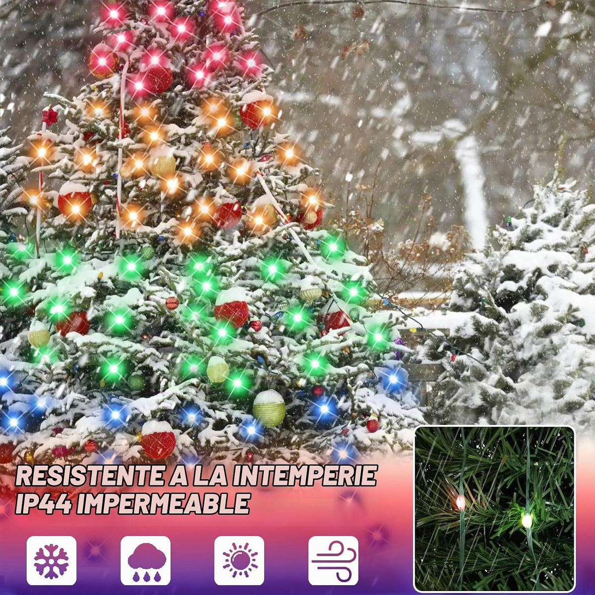 ASTRAEA - Luces inteligentes para árbol de Navidad, 200 LED con apl...