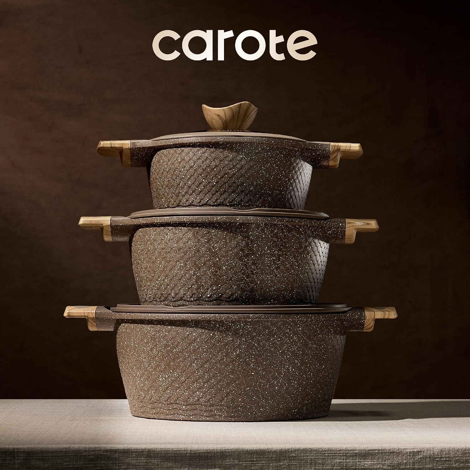 CAROTE Juego de 26 ollas y sartenes, juegos de utensilios de cocina...