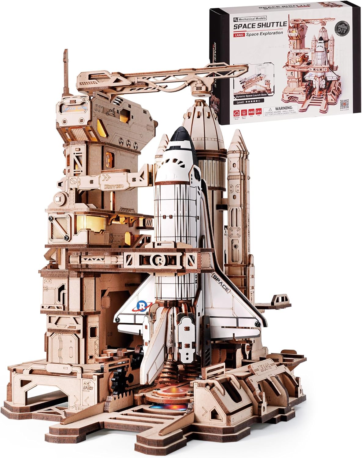 ROBOTIME Rompecabezas de madera 3D del transbordador espacial para...