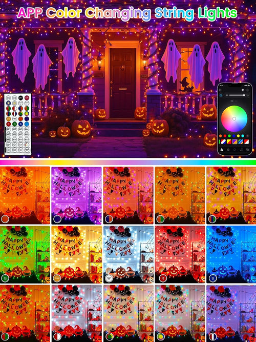400 LED Smart RGB luces de cadena que cambian de color APP y contro...