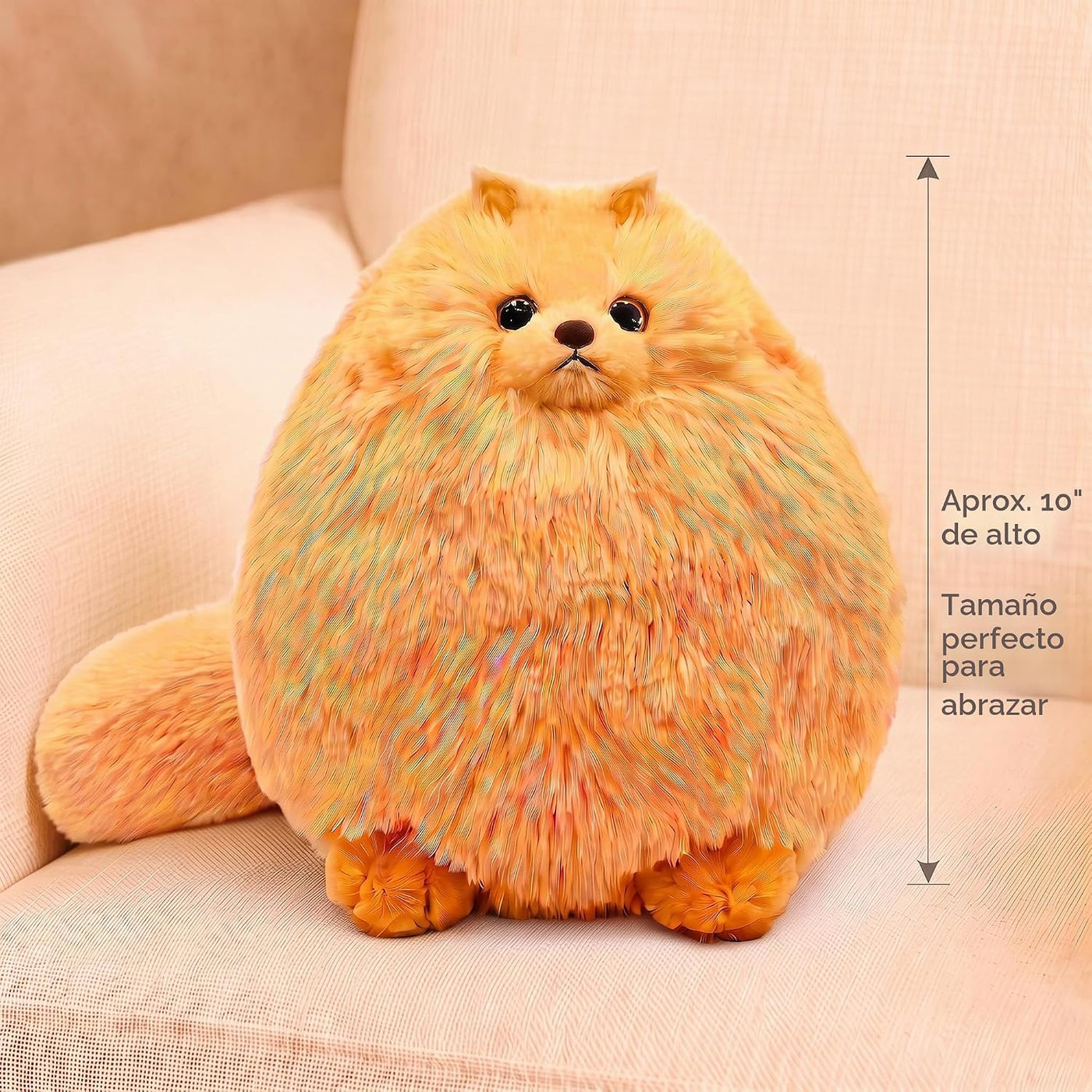 Winsterch - Gato de peluche de peluche, gato de peluche naranja de...