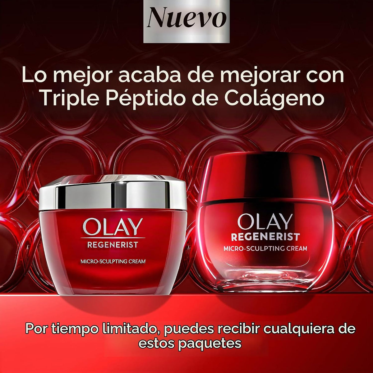 Olay Hidratante facial, crema facial regenerista microescultora par...