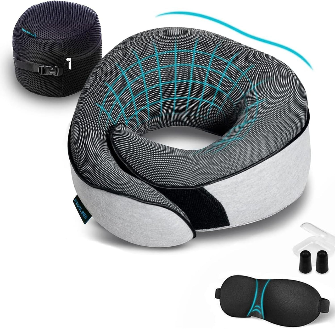 Proglobe Almohadas cervicales de viaje para aviones, artículos esen...