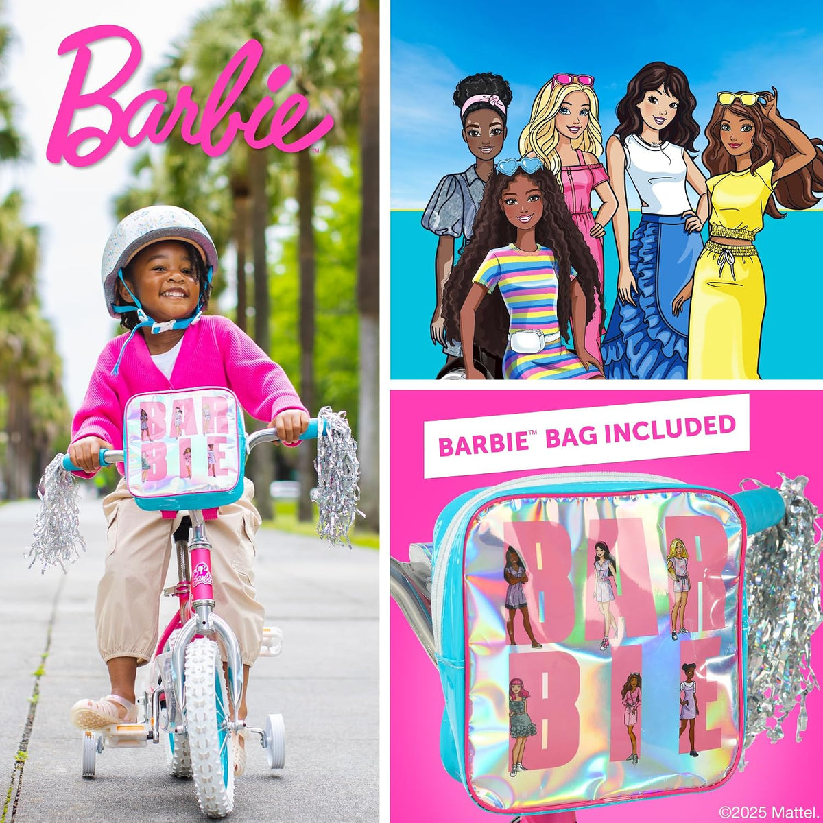 Bicicleta para niñas Dynacraft Barbie de 12, 16 y 18 pulgadas para...