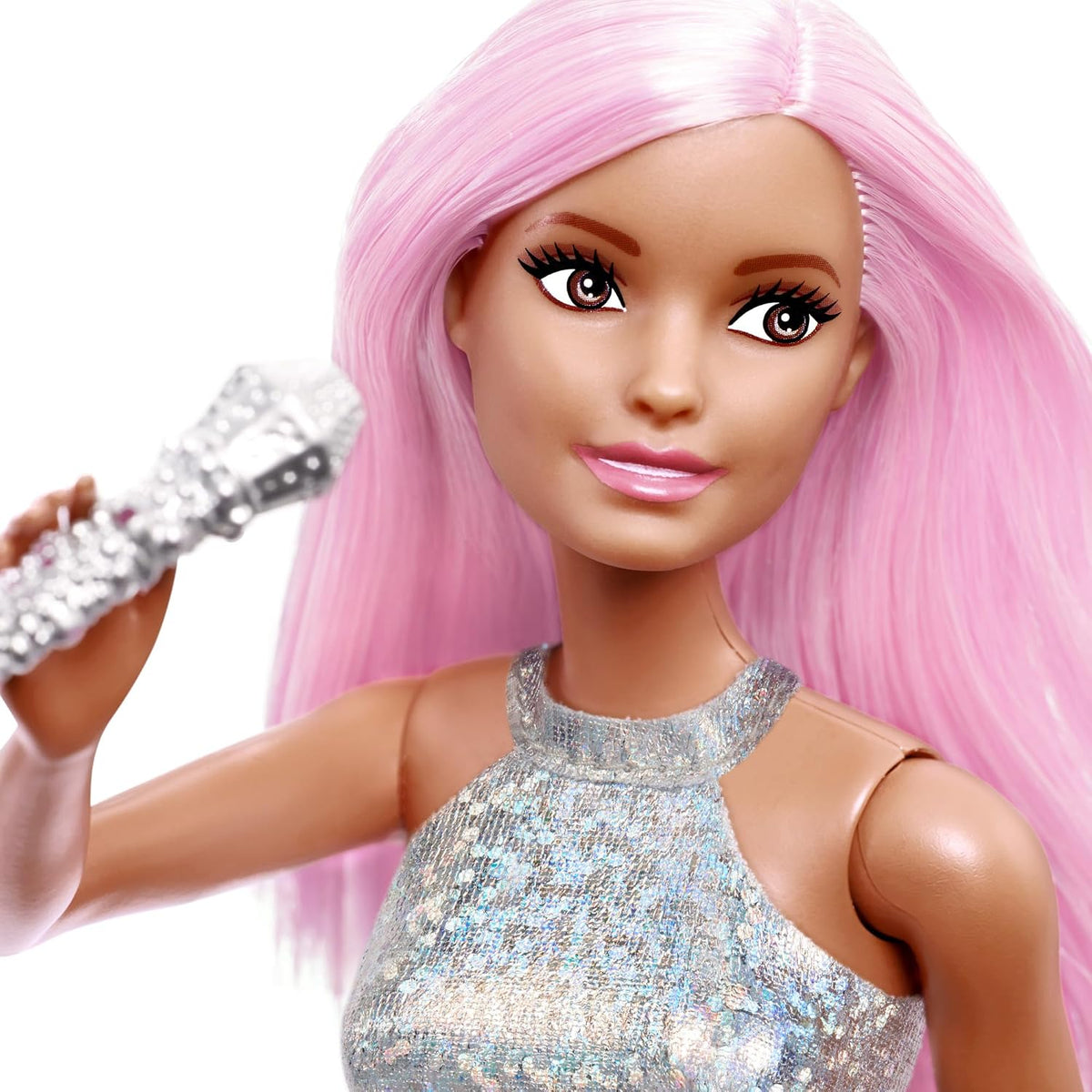 Barbie Pop Star Doll | Vestido con falda iridiscente con micrófono...