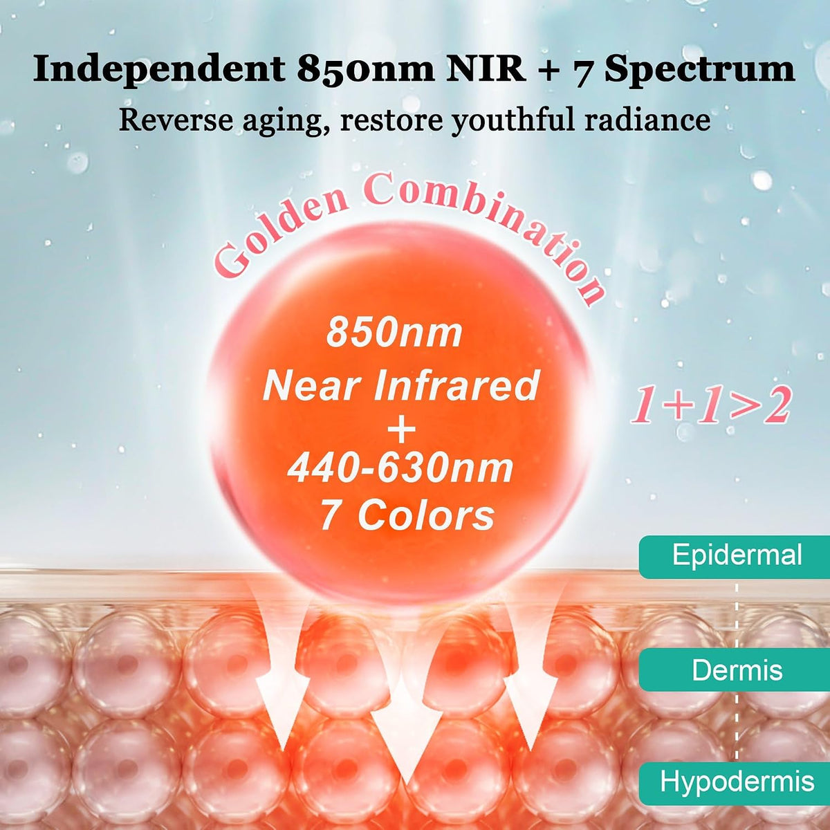 Máscara de terapia de luz roja para la cara y el cuello, 8 colores...