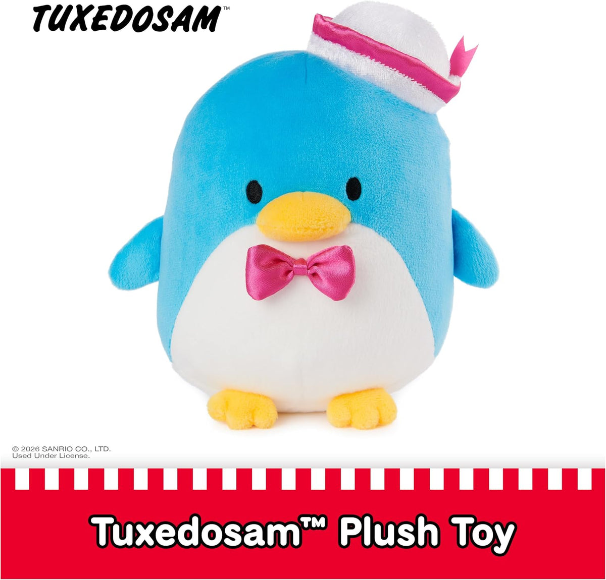 GUND Sanrio Tuxedo Sam - Peluche de pingüino para edades de 1 año e...