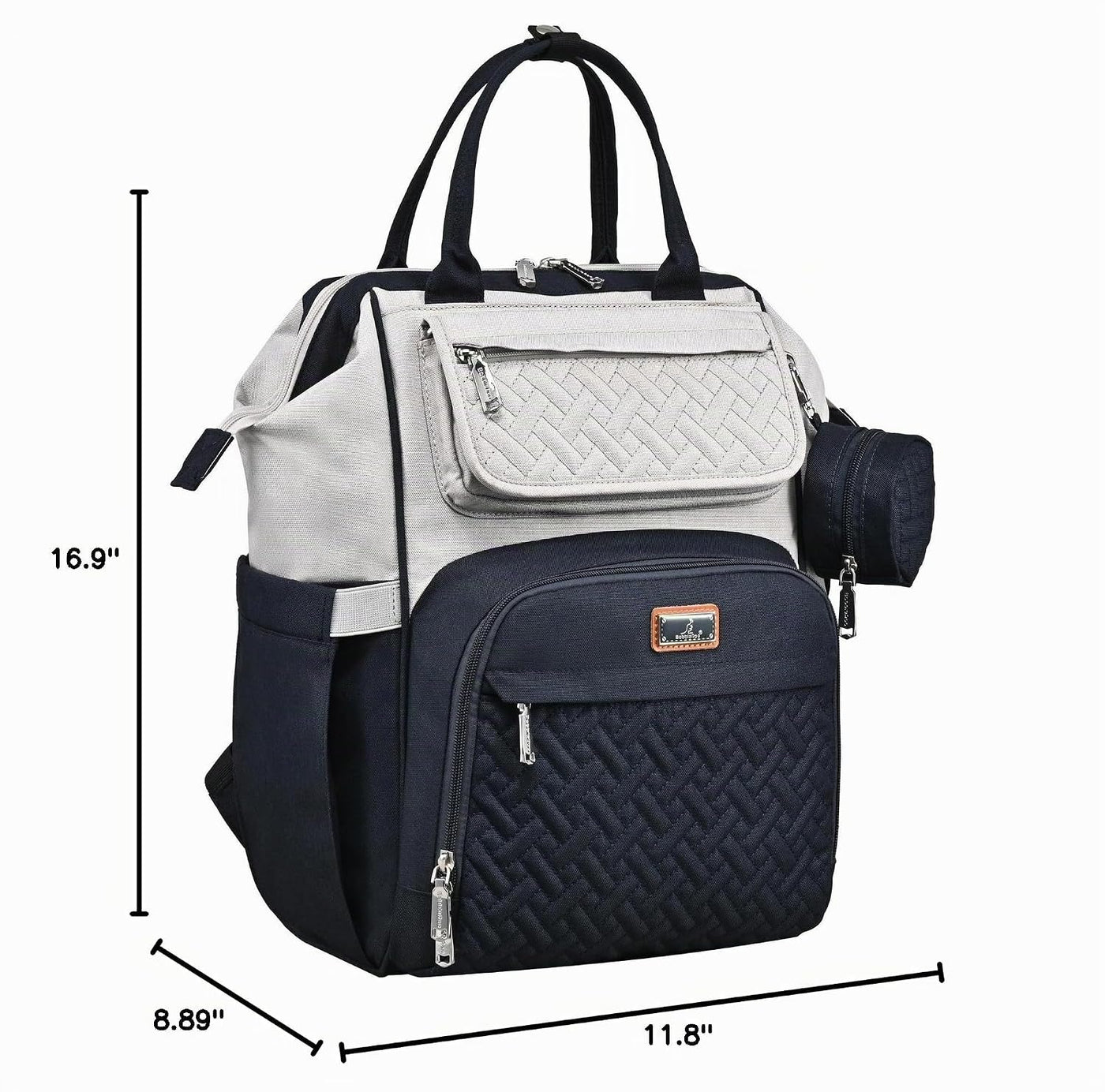 BabbleRoo Mochila para Pañales, Bolsas Grandes Multifunción con Alm...