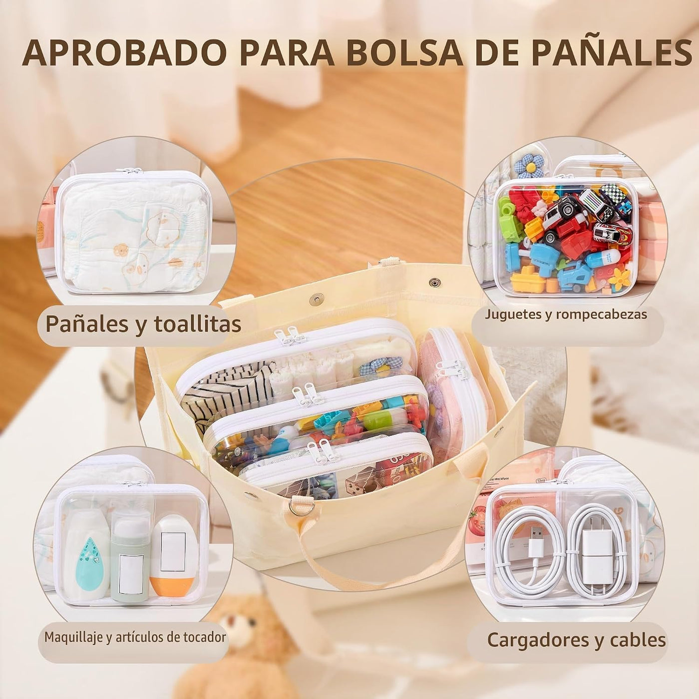 WELPIRT Bolsas organizadoras de bolsas de pañales de cáscara dura |...