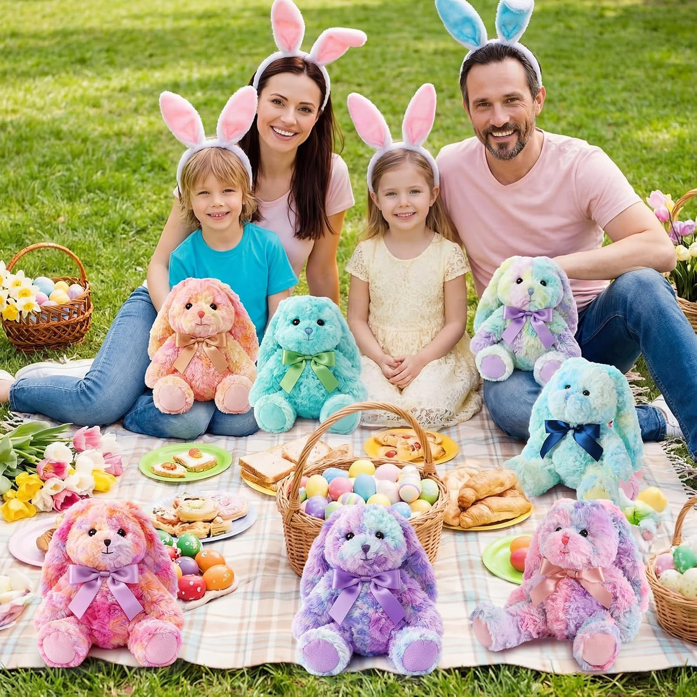 Civaner 7 piezas de animales de peluche de conejo a granel, 12.5 pu...