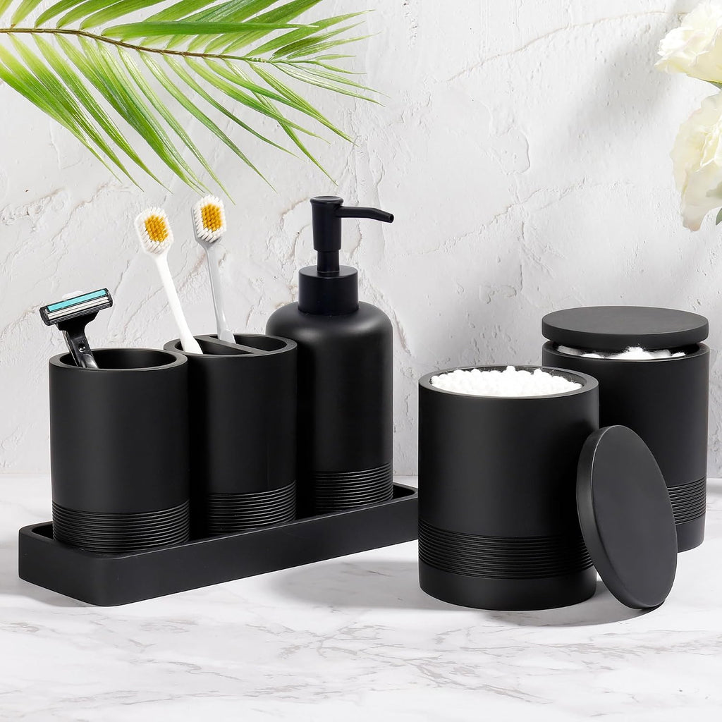 Conjunto de accesorios de baño, juego de accesorios de baño de 6 pi...