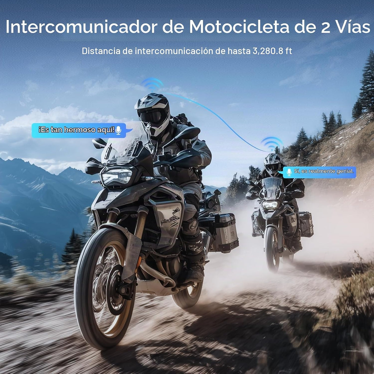 Fodsports T1 - Intercomunicador Bluetooth V5.4 para motocicleta con...