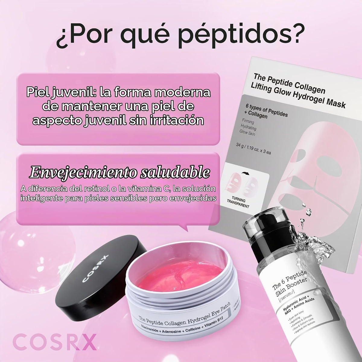 COSRX Suero de tóner para piel opaca, colágeno y péptido 6X, 5.07 o...