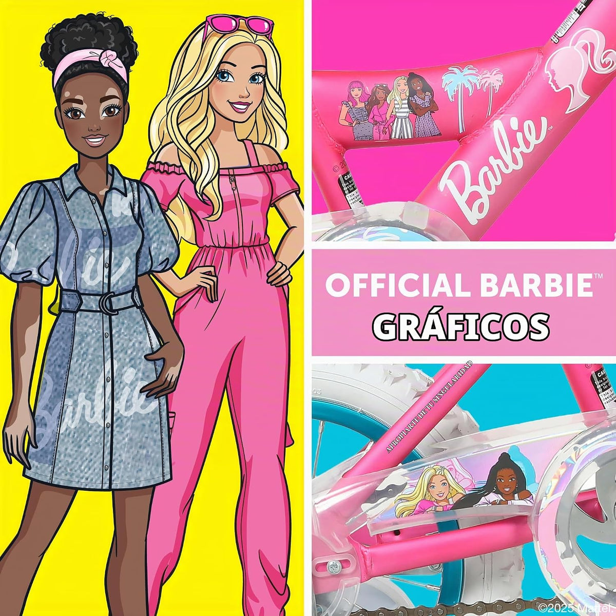 Bicicleta para niñas Dynacraft Barbie de 12, 16 y 18 pulgadas para...