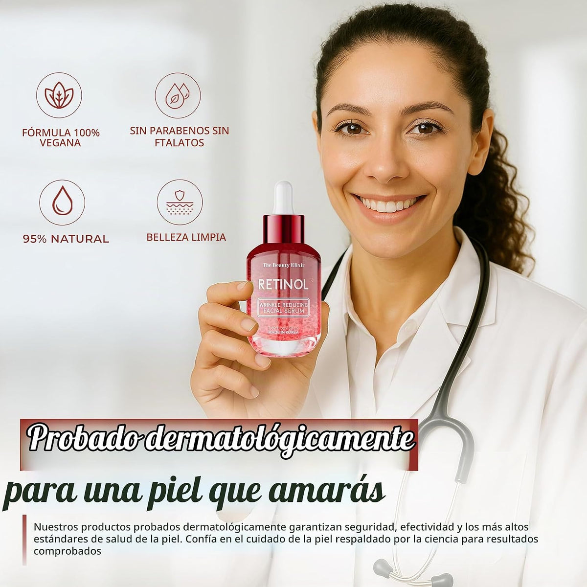 The Beauty Elixir Suero de retinol para la cara \u2013 Dermatológic...