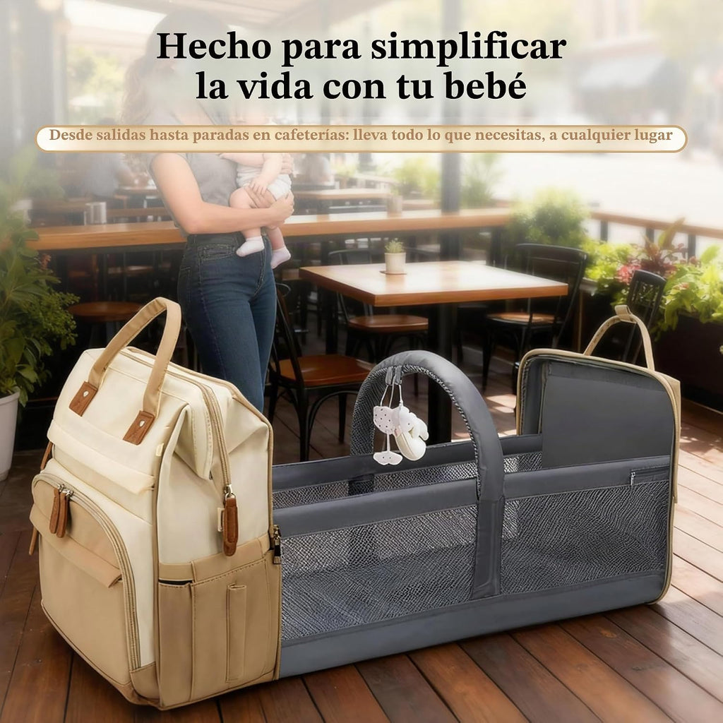 DERJUNSTAR Mochila Grande para Pañales, Bolsa de Pañales para Bebé...