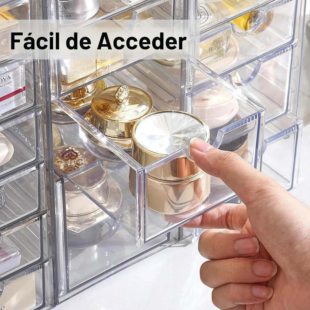 Prsildan Organizador de maquillaje acrílico, cajón de almacenamient...
