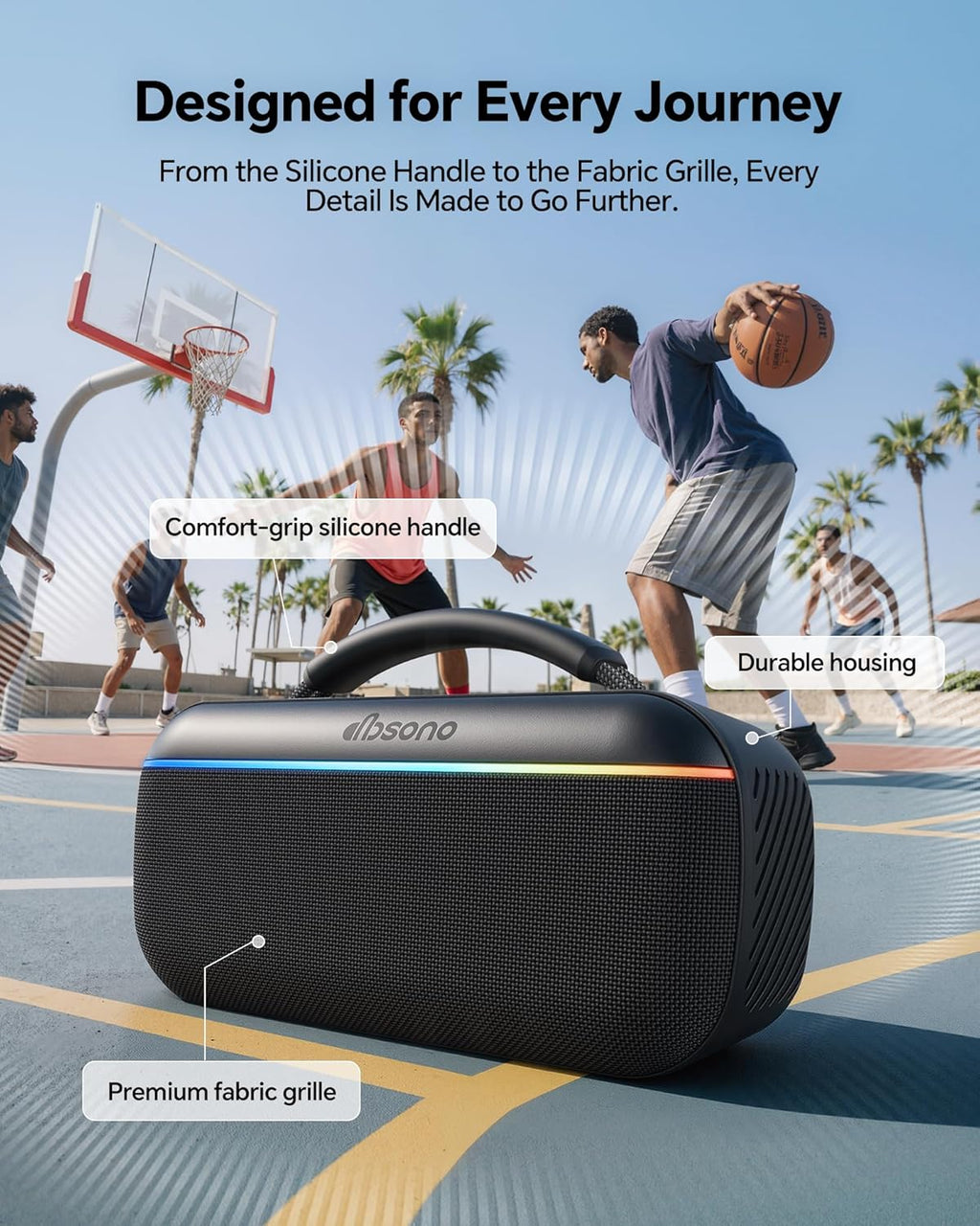 dbsono Altavoz Bluetooth Portátil Inalámbrico, Pico 100W, Bluetooth...