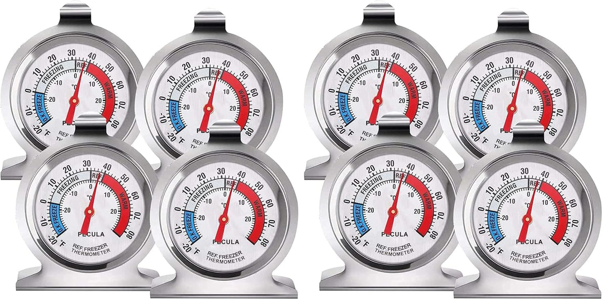 Paquete de 4 termómetros para refrigerador, -30-30 grados C\/-20-80...