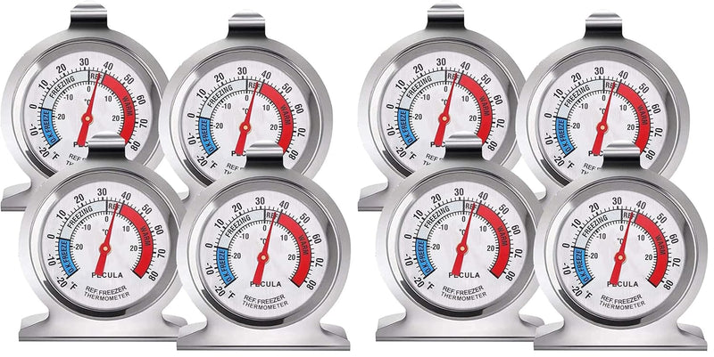 Paquete de 4 termómetros para refrigerador, -30-30 grados C\/-20-80...