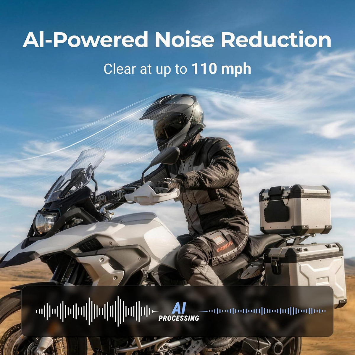 RESOPILOT Auriculares Bluetooth para casco de motocicleta, intercom...