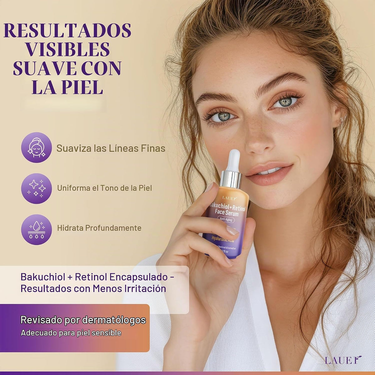 Bakuchiol - Suero de retinol para cara con vitamina C ácido hialuró...
