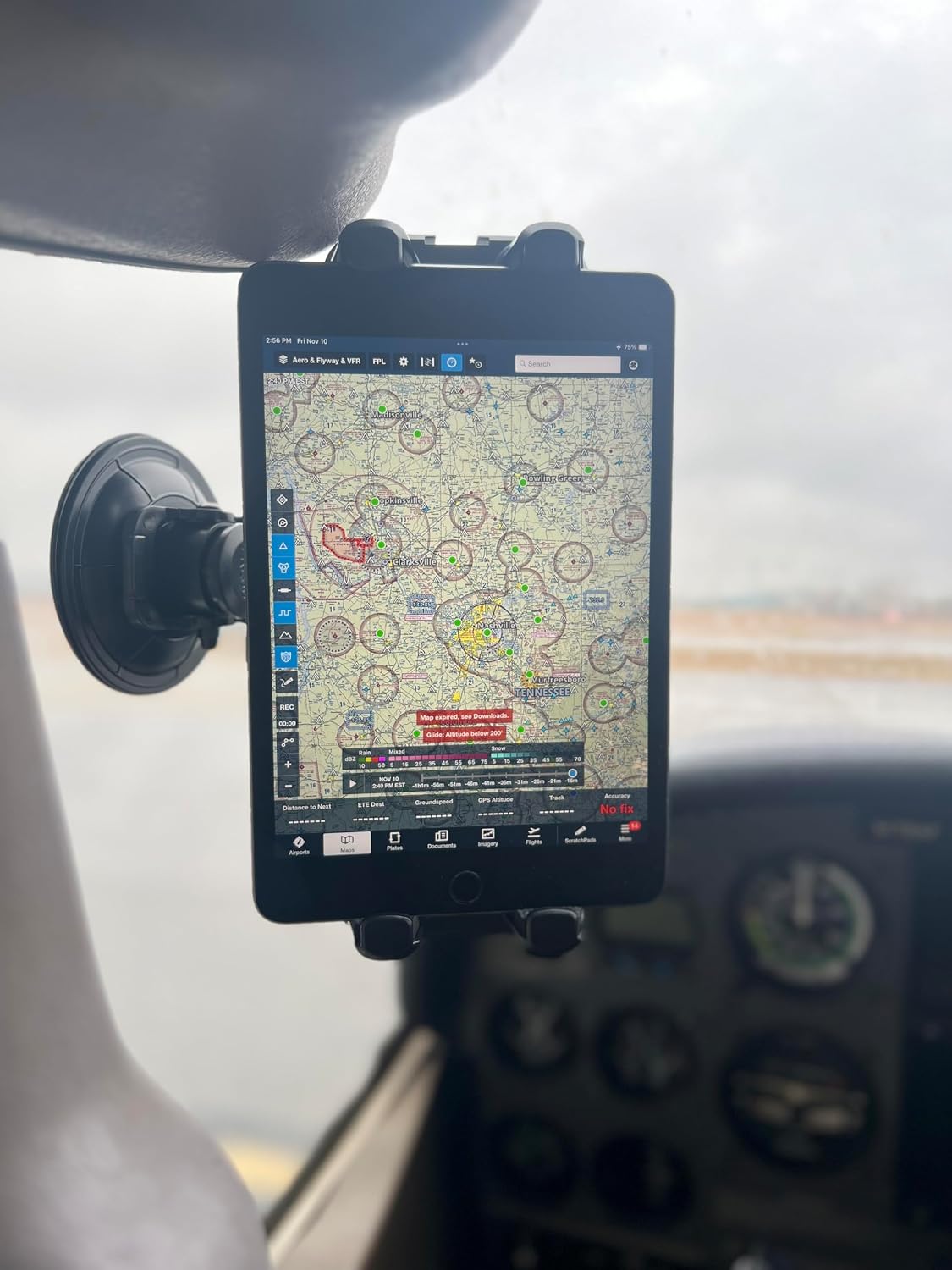 FlightPro - Soporte para iPad de aviación 3 en 1, yugo, succión, ro...
