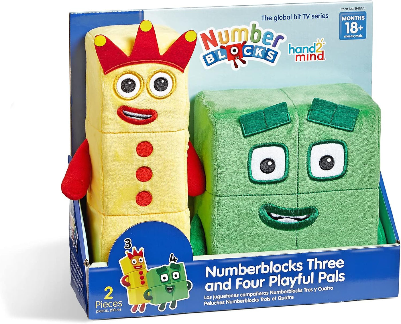 hand2mind Numberblocks Tres y Cuatro Compañeros Juguetones, Juguete...