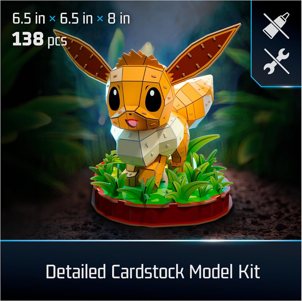 4D Build Pokémon Eevee - Kit de modelo de rompecabezas 3D, decoraci...