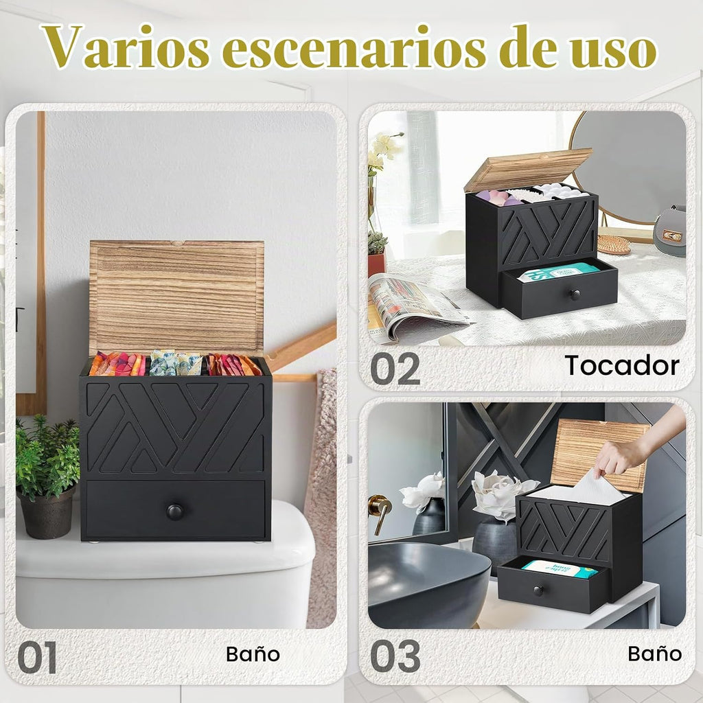 Soporte para tampones para decoración de baño, organizador de produ...