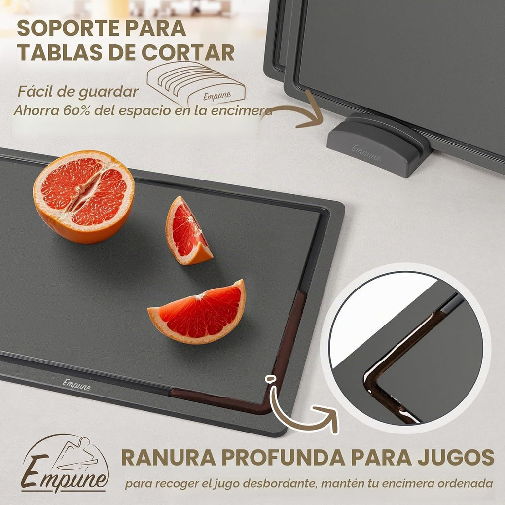 Empune - Juego de tablas de cortar de plástico, tablas de cortar de...