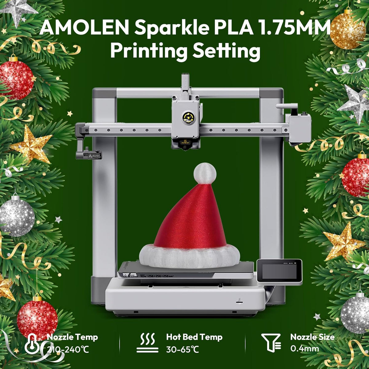 AMOLEN - Filamento de ácido poliláctico para impresora 3D, 0.06 pul...