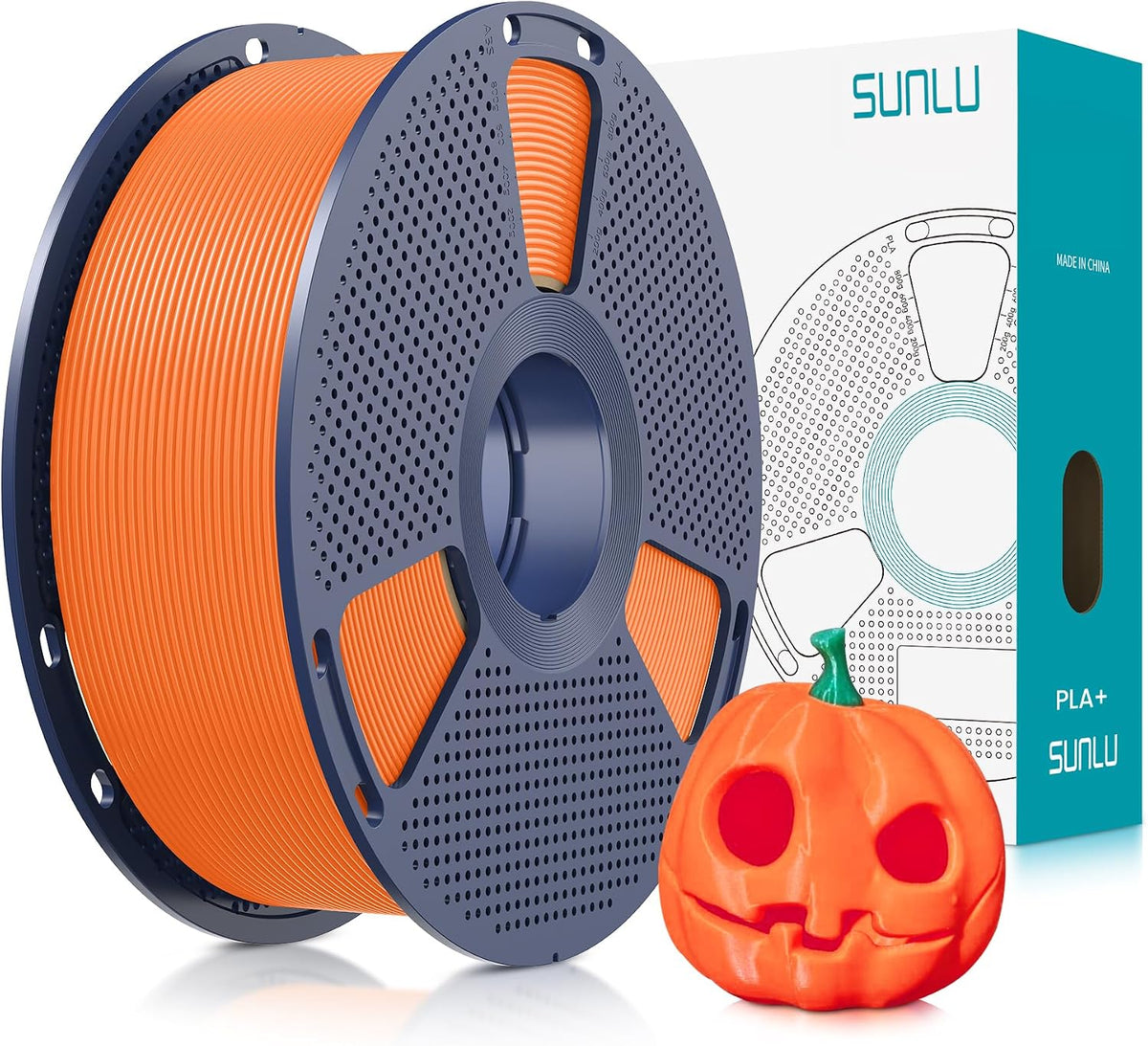 SUNLU Filamento PLA Plus de 0.07 in, naranja soleado 2.2 lbs | Fila...