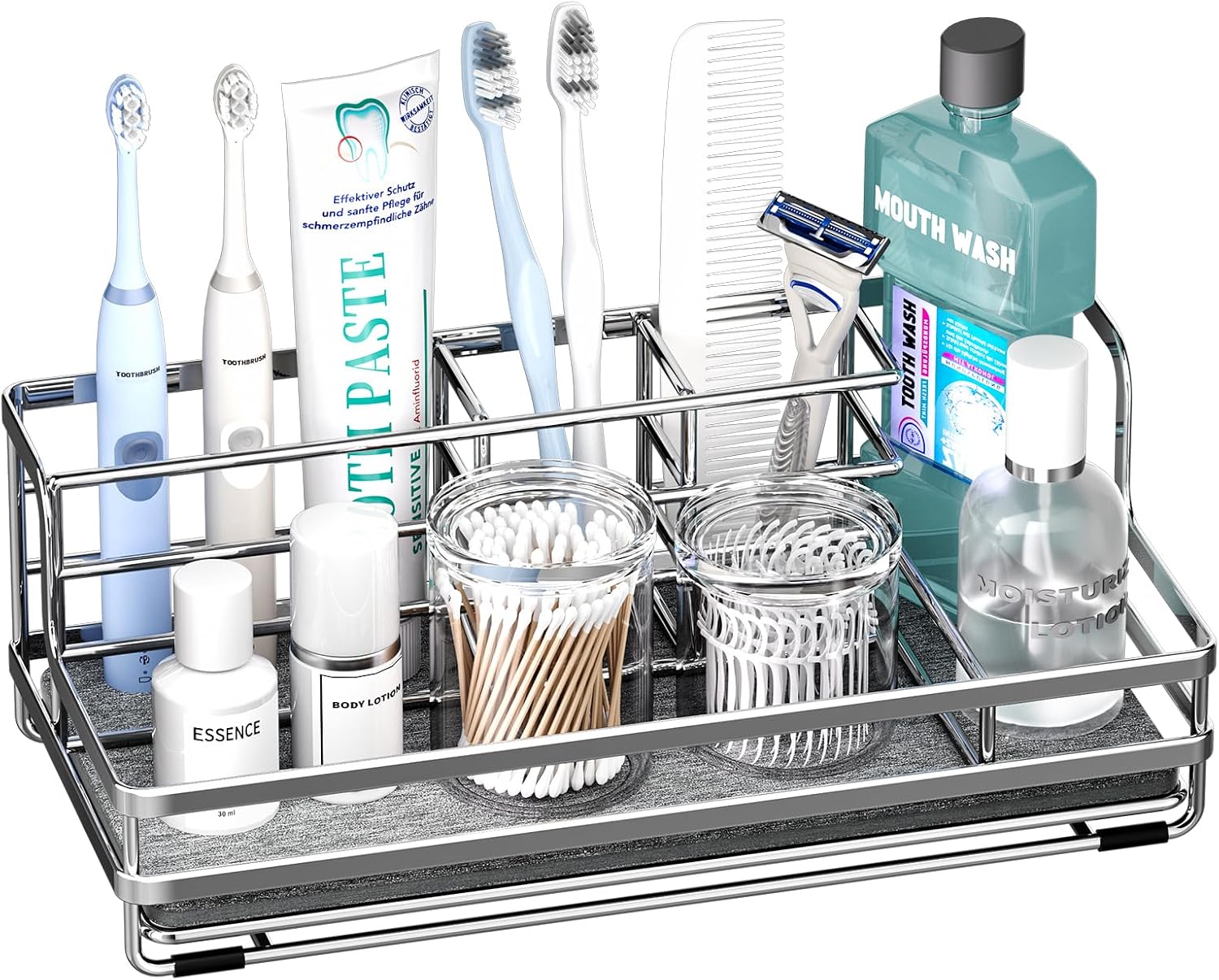 HapiRm Portacepillos de dientes para baño - Organizador de encimera...