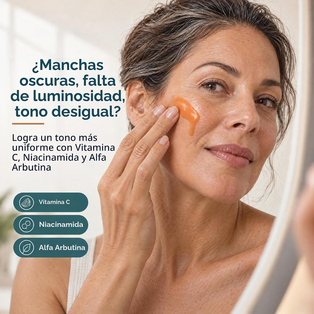 Eva Naturals Suero facial antienvejecimiento de 10 activos con vita...