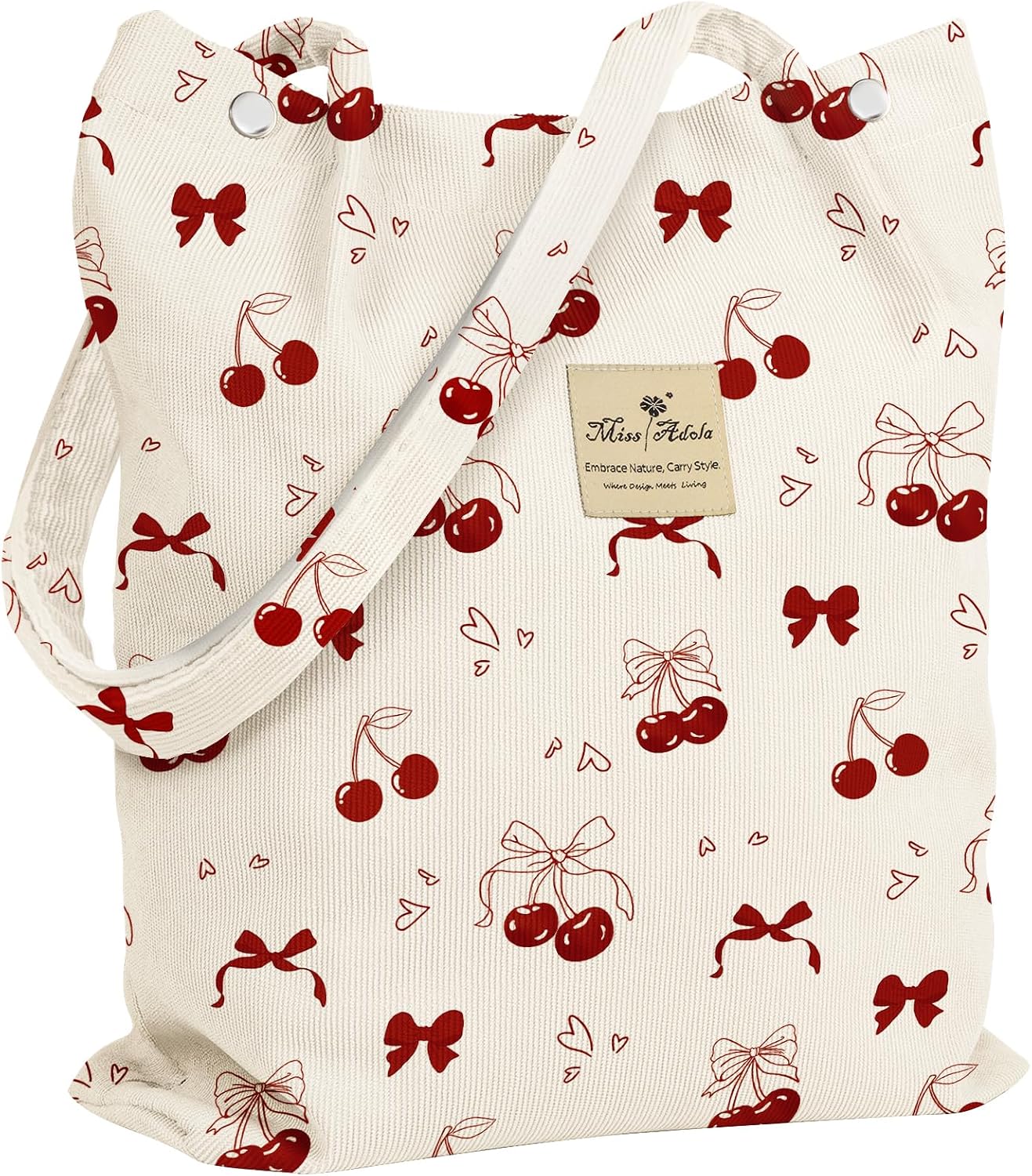 Miss Adola Bolso tote de pana para mujer con diseño estético | Hebi...