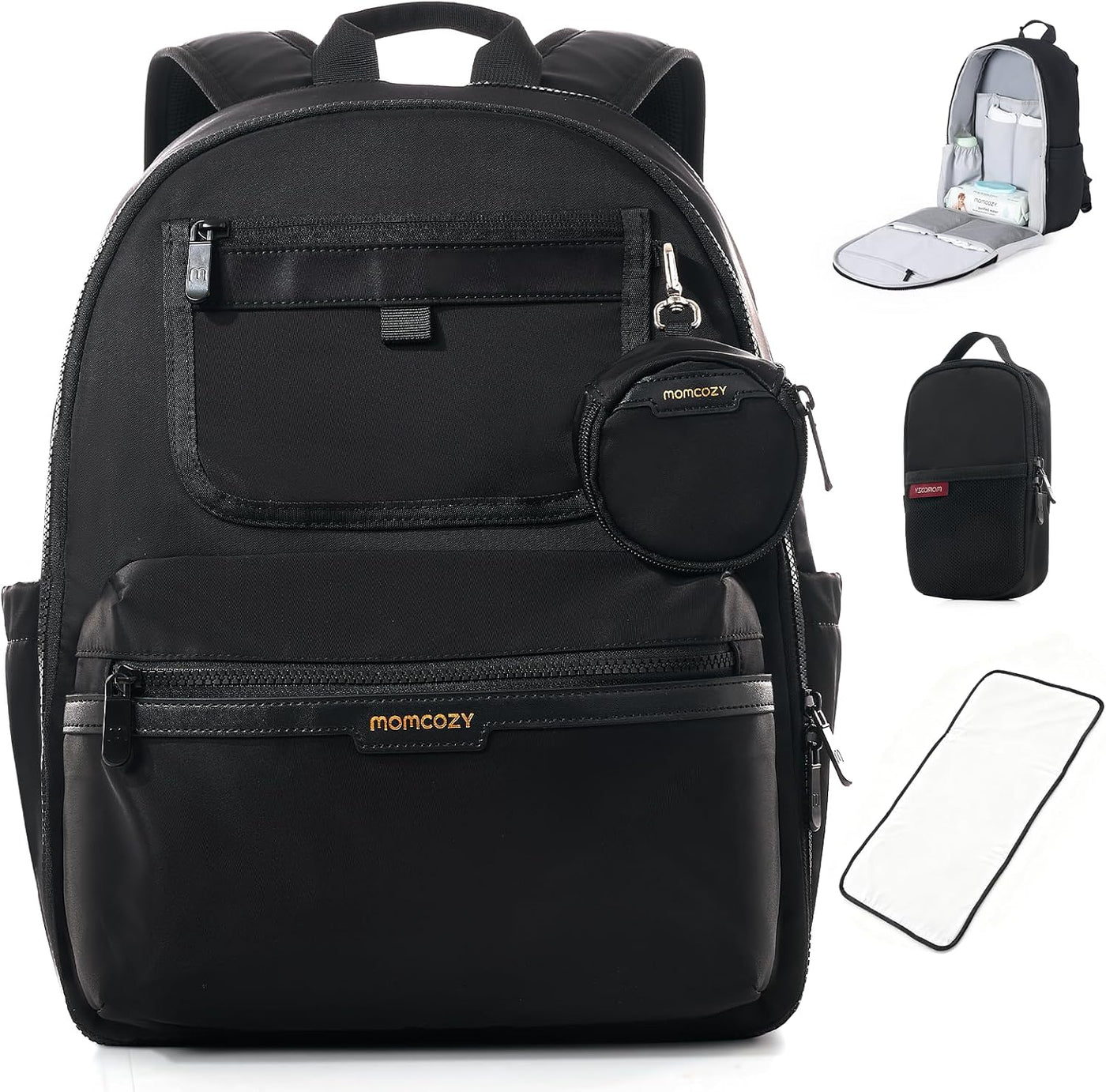 Momcozy Mochila para pañales para viajes y trabajo, impermeable y c...