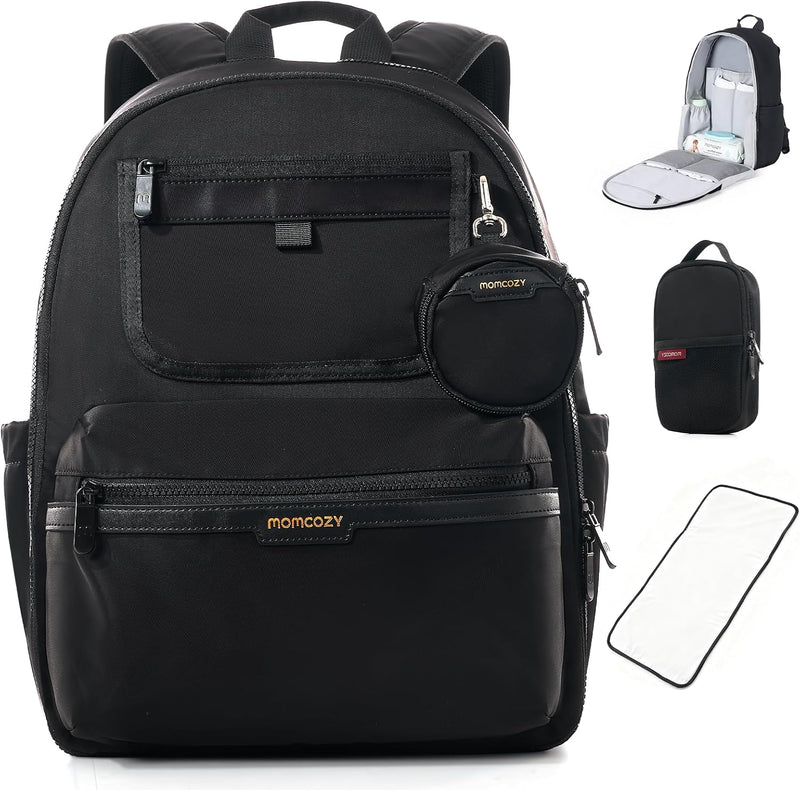 Momcozy Mochila para pañales para viajes y trabajo, impermeable y c...