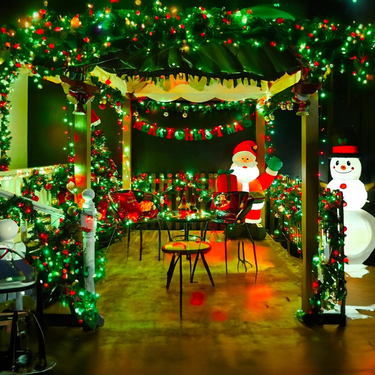 TW SHINE - Luces de Navidad rojas y verdes, 1000 luces LED de 328 p...