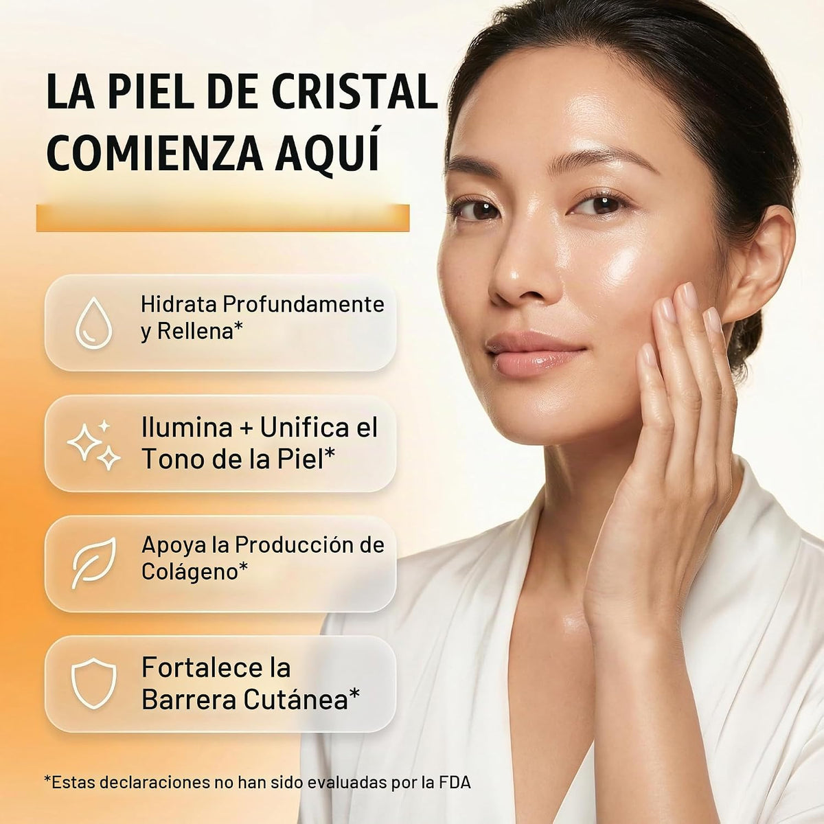 Clean Beauty Suero de mucina de caracol con vitamina C, suero facia...