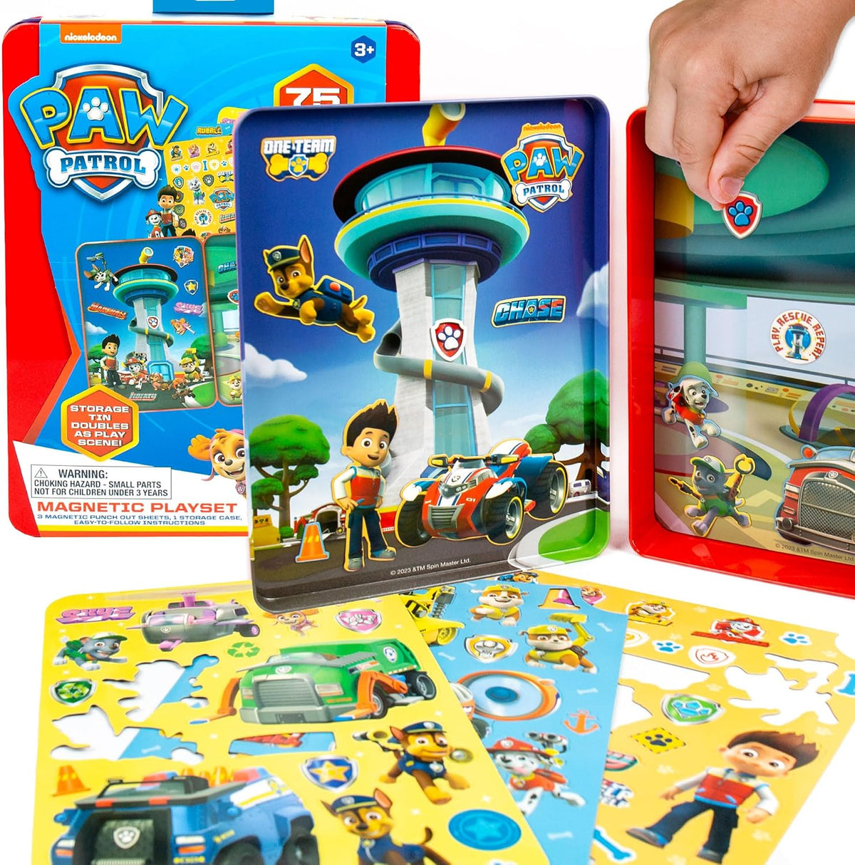 Set de Juego Magnético de Patrulla Canina, 75 Imanes de Vestir Mix...