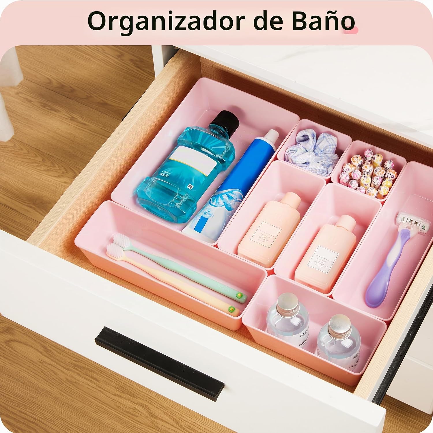 Vtopmart - Juego de 44 organizadores de cajones de plástico, 4 tama...