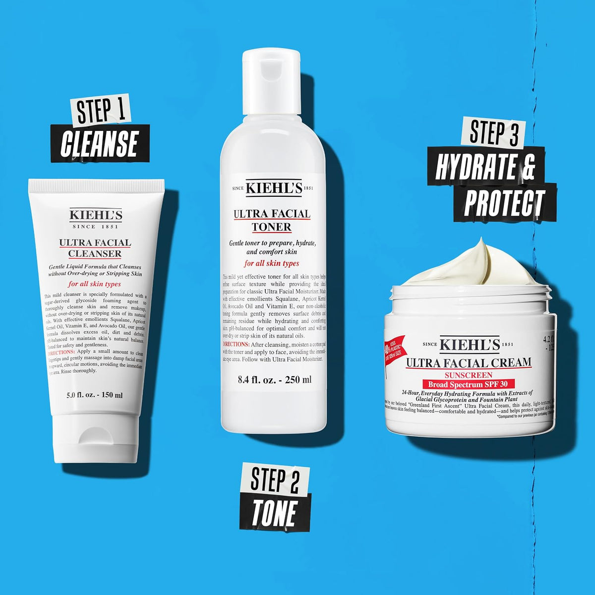 Kiehl's Crema Ultra Facial con SPF 30, Hidratante Facial Ligero...