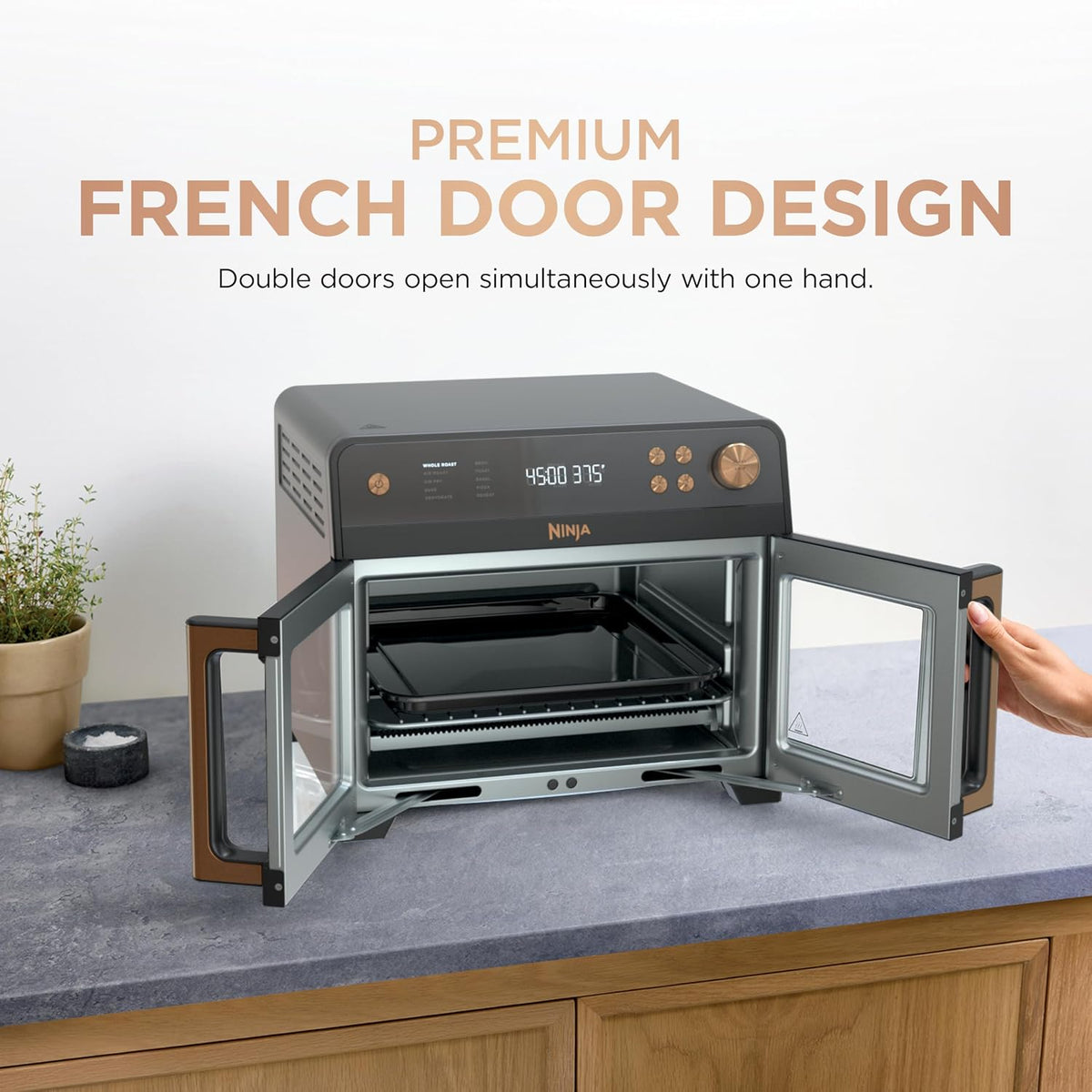 Ninja French Door Premier - Horno de freír de aire, 10 en 1, negro,...